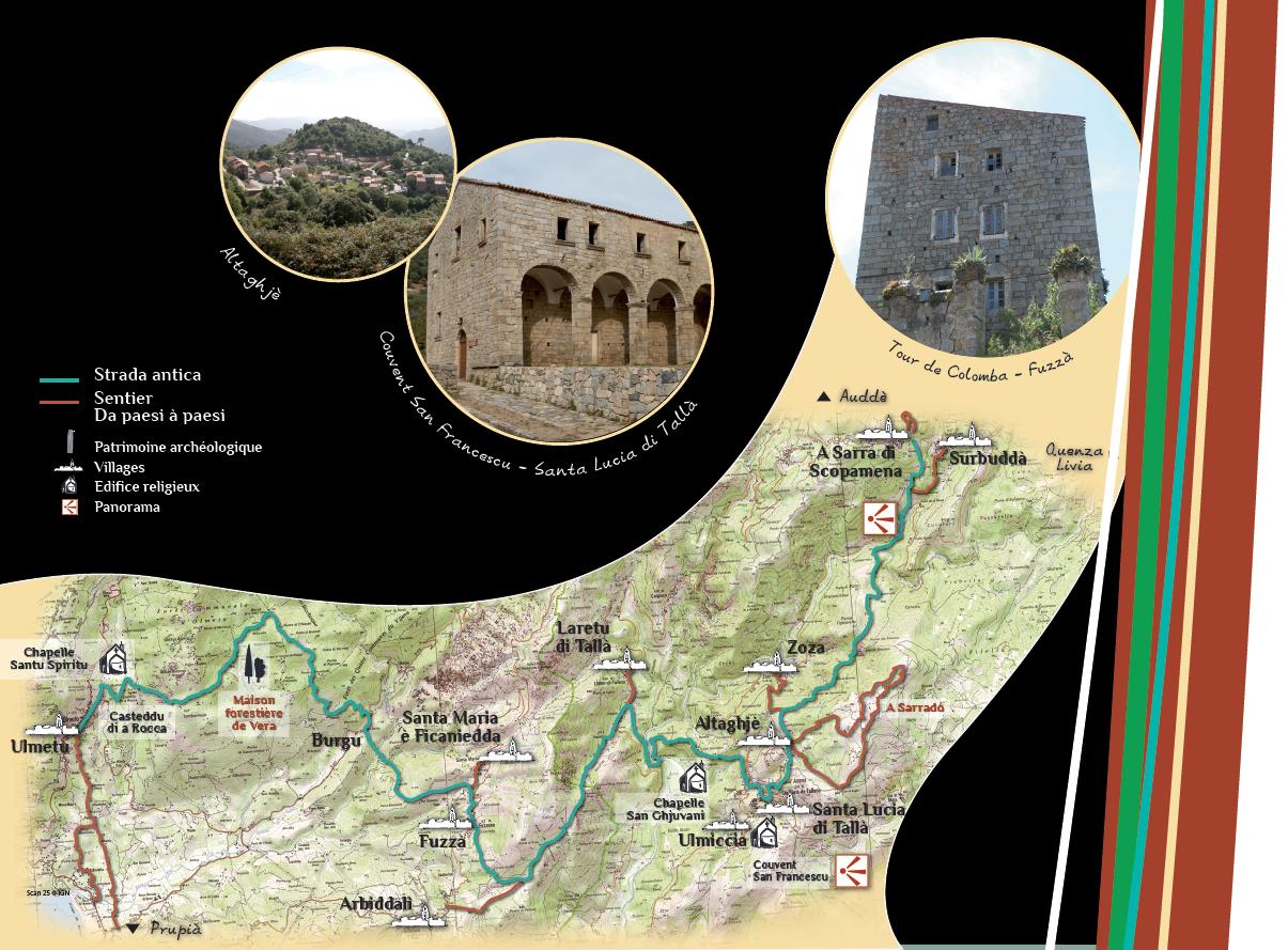 strada antica da a  rocca à l'alta rocca - Ulmetu / a Sarra di Scopamena 